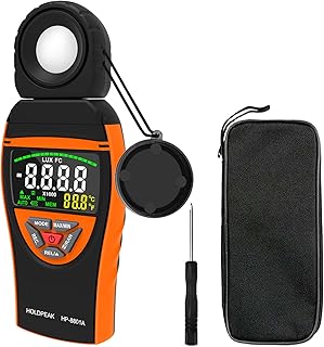 H HOLDPEAK H HOLDPEAK HOLDPEAK Light Meter, Digital Lux Meter 0.1-400,000 Lux, 270Ã‚Âº Rotatable Detector, Large Color Backlit  - Image 1