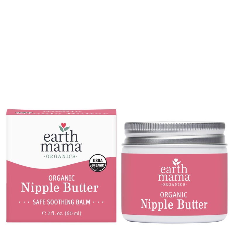 Earth Mama Organic Nipple Butterâ„¢ | Nipple Cream Safe for Breastfeeding | Postpartum Essentials for Nursing | Non Lanolin Nipple Cream, 2-Fluid Ounce - Image 1