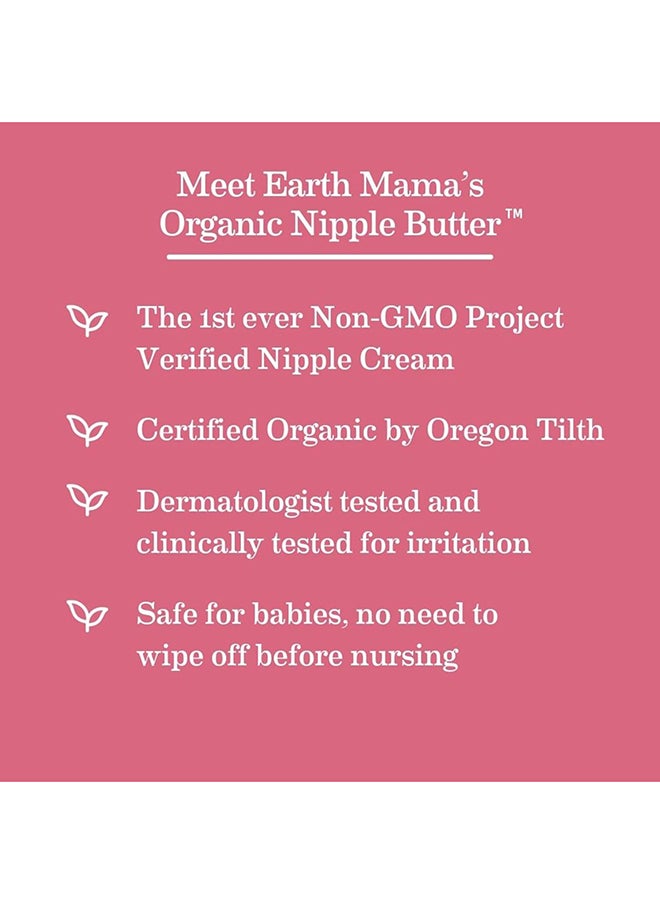Earth Mama - Earth Mama Organic Nipple Butter™ | Nipple Cream Safe for Breastfeeding | Postpartum Essentials for Nursing | Non Lanolin Nipple Cream, 2-Fluid Ounce - Image 1
