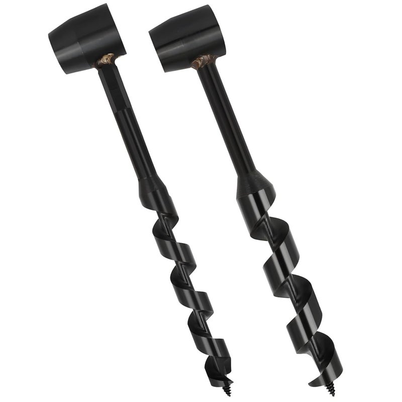 Manual Eye Auger Set, 0.75 & 1 Carbon Steel Drill Bits for Woodworking, Bushcraft, and Emergency Use - Image 1