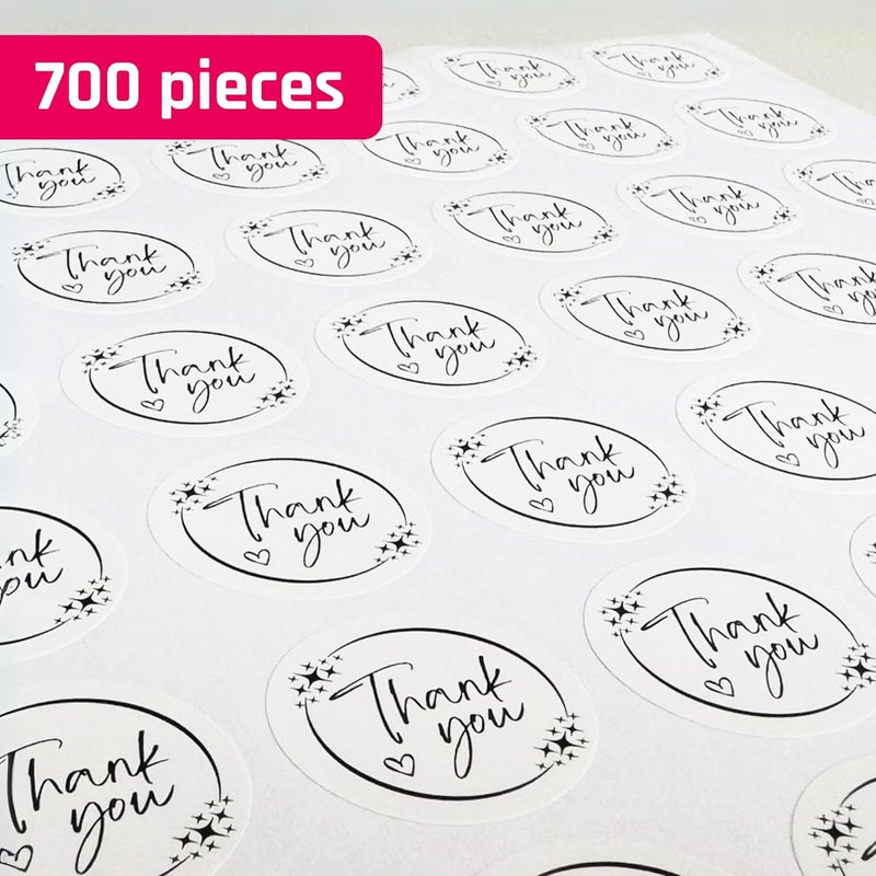 TownStix 700 Pieces 1 inch  Thank You Stickers Labels for Small Business Packaging - Image 4