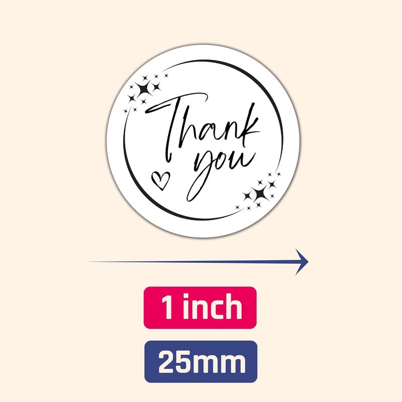 TownStix 700 Pieces 1 inch  Thank You Stickers Labels for Small Business Packaging - Image 2