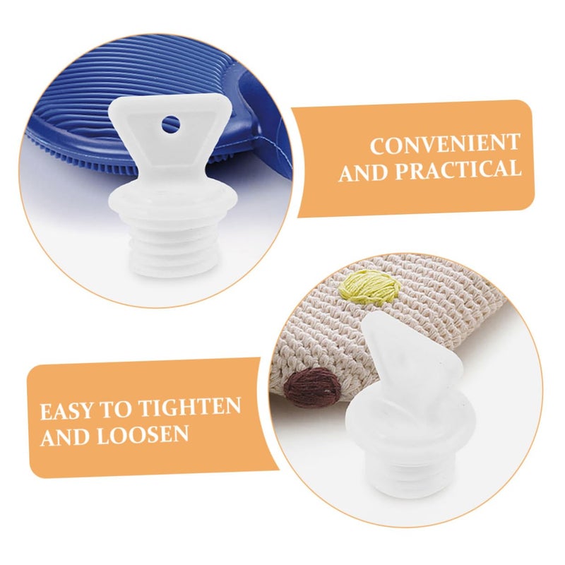 5pcs Leakproof Hot Water Bottle Caps Replacement Sealing Stoppers Small White Plugs - Image 4