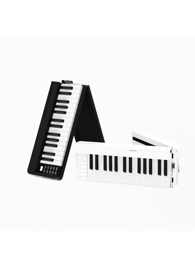 Generic - 61-Key Foldable Piano with Bluetooth MIDI – Portable Electronic Keyboard for Beginners and Adults, Black - Image 1