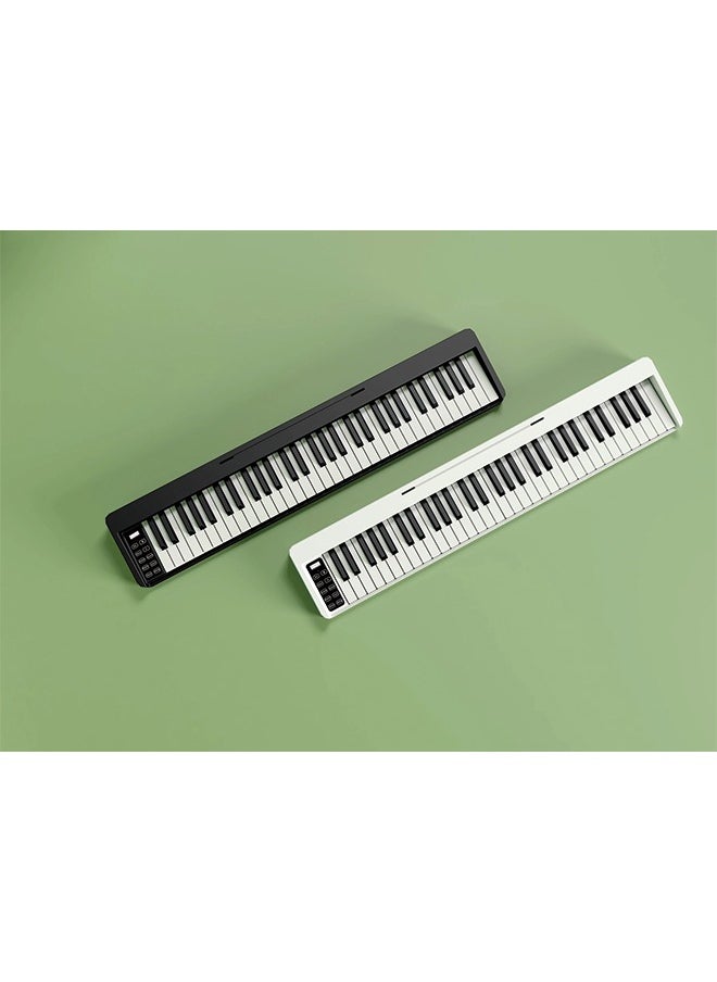 Generic - 61-Key Foldable Piano with Bluetooth MIDI – Portable Electronic Keyboard for Beginners and Adults, Black - Image 1