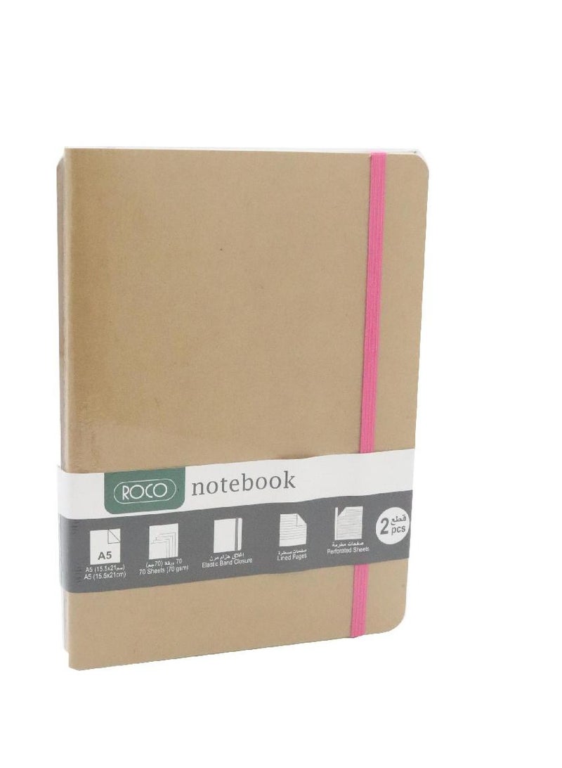 روكو دفتر ملاحظات مطاطي متين A5140 صفحة