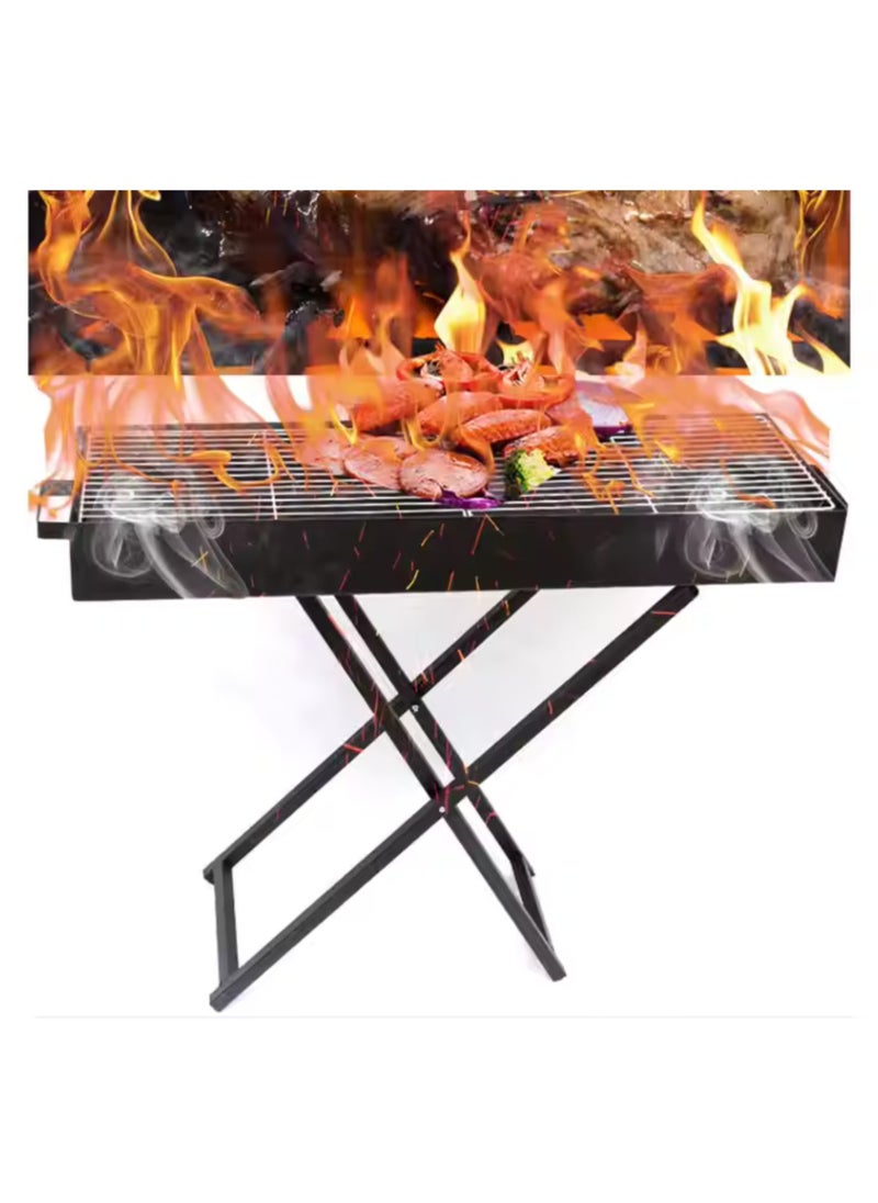 Manful Durable Foldable Outdoor portable Stainless Steel charcoal BBQ Grill  - Image 3