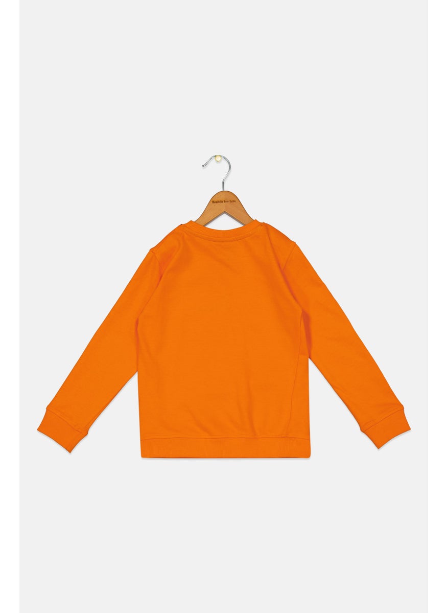 Kids Boy Embroidered Logo Long Sleeve Sweatshirt, Orange - pzsku/Z44C5D44EC7DA2D095846Z/45/_/1724351059/d34b14de-eed9-4911-abb2-895f6a81f814