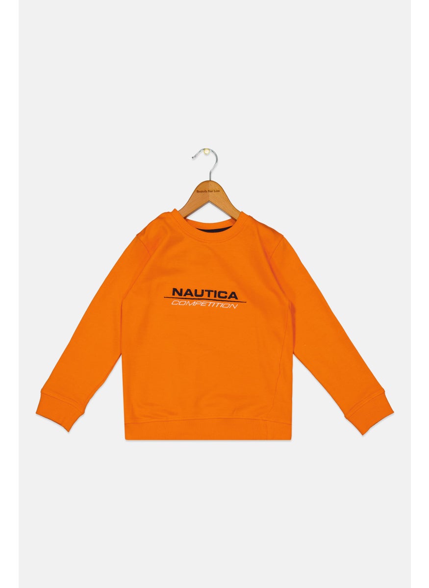 Kids Boy Embroidered Logo Long Sleeve Sweatshirt, Orange - pzsku/Z44C5D44EC7DA2D095846Z/45/_/1724351065/9af84584-2877-43d6-add0-d8f2a2b7bc59