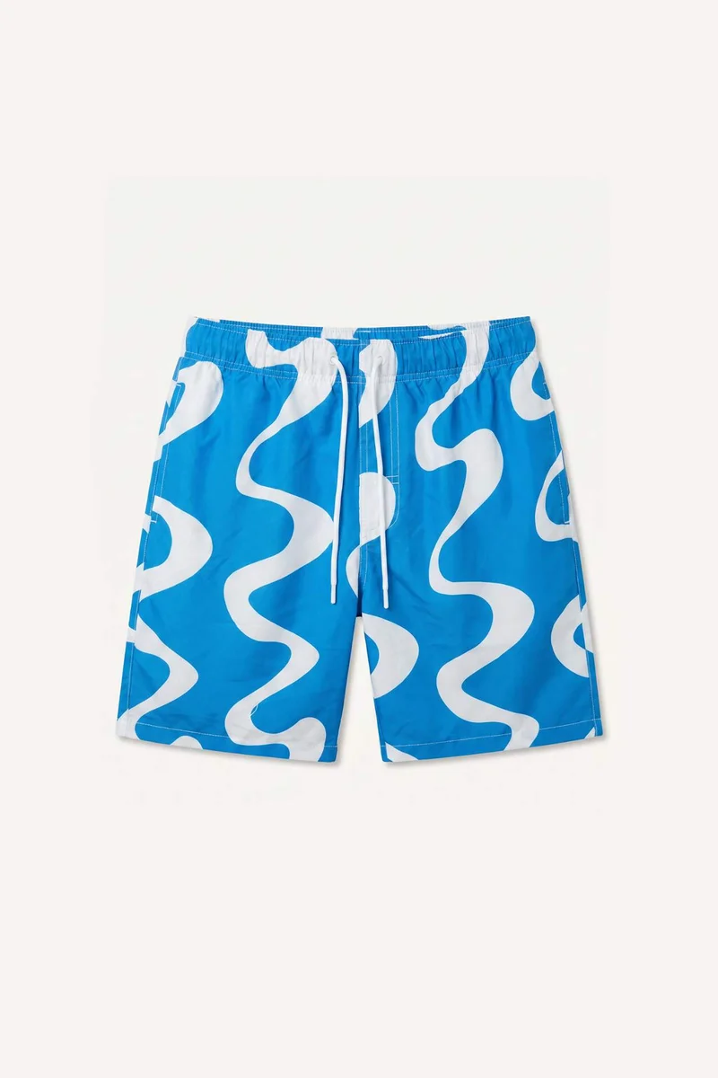 Regular Fit Printed Swim Shorts