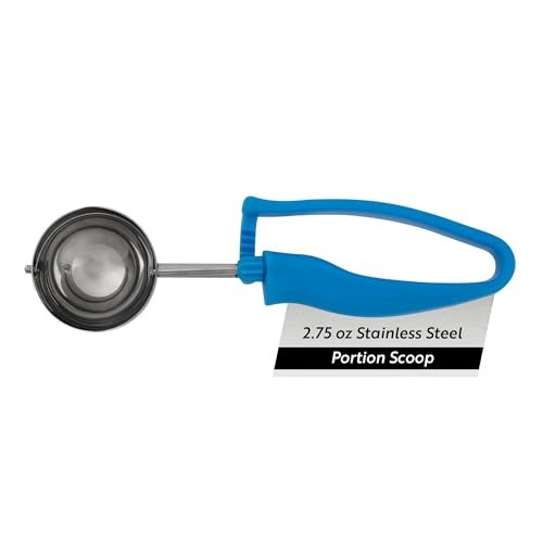 Restaurantware Ice Cream Scoop 1 Case 275 oz Stainless Steel Portioner Commercial Kitchen Tool Comfortable Grip DishwasherSafe Ambidextrous Handle - Image 1