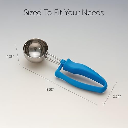 Restaurantware Ice Cream Scoop 1 Case 275 oz Stainless Steel Portioner Commercial Kitchen Tool Comfortable Grip DishwasherSafe Ambidextrous Handle - Image 3