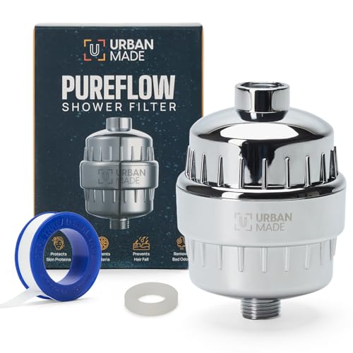 Urbanmade Hard Water Softener for Home Water Softener for Bathroom Shower Device Improves Hair & Skin Condition 15 Stage Hard Water Filter for Shower tap Water Filter & Chlorine Removal Device - Image 1