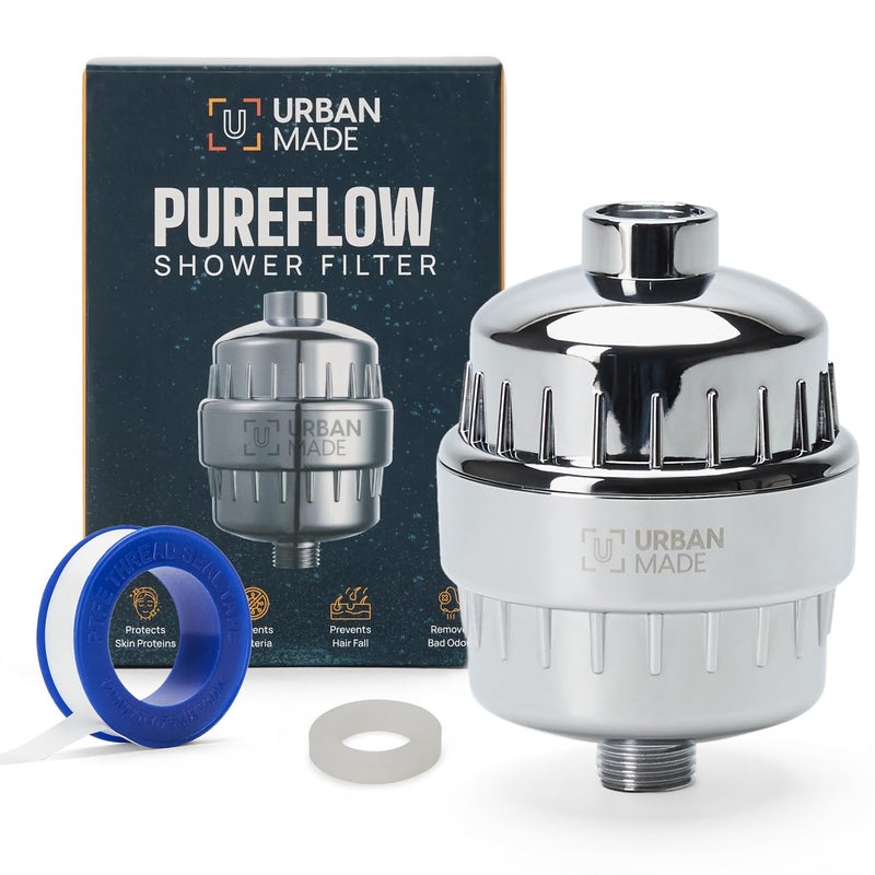 Urbanmade Hard Water Softener for Home Water Softener for Bathroom Shower Device Improves Hair & Skin Condition 15 Stage Hard Water Filter for Shower tap Water Filter & Chlorine Removal Device - Image 4