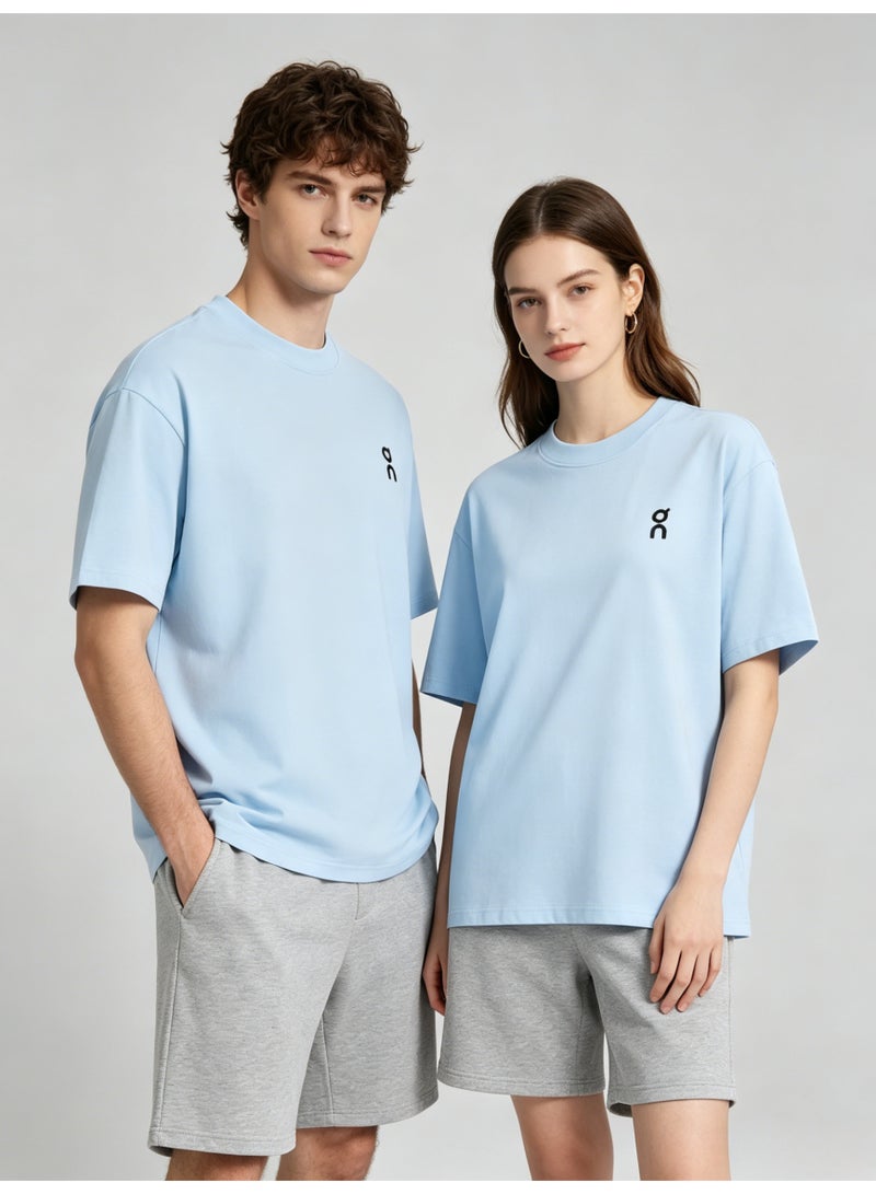 اون راننج On Running basic solid color short-sleeved T-shirts for men and women couples loose casual Joker tops - Image 2