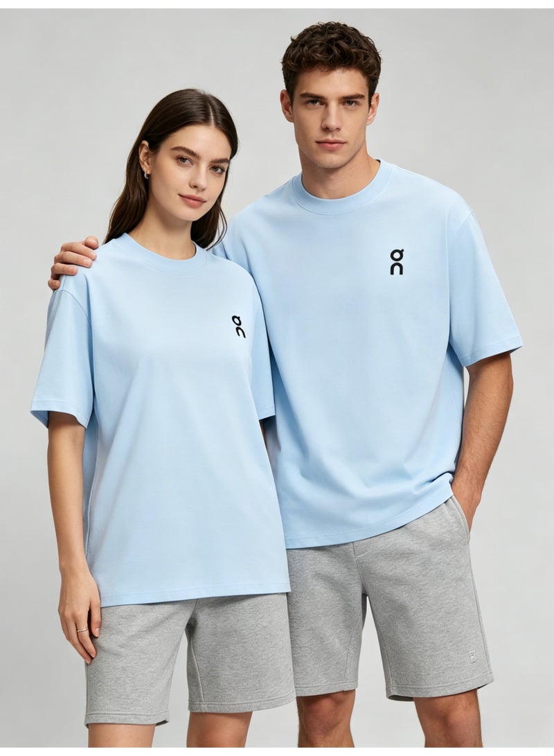 اون راننج On Running basic solid color short-sleeved T-shirts for men and women couples loose casual Joker tops - Image 4