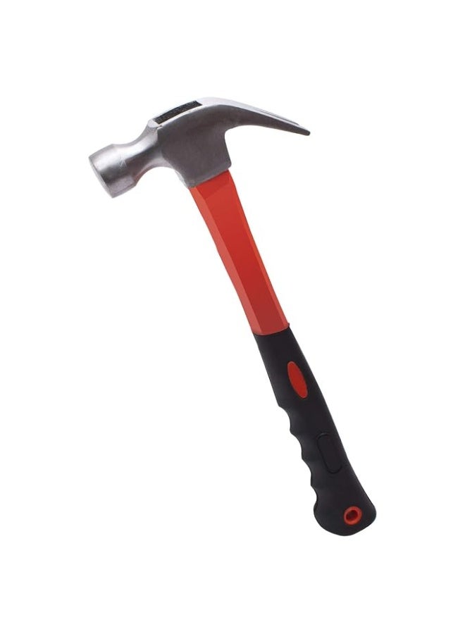 500g Curved Claw Hammer with Plastic Black and Orange Handle - Image 4
