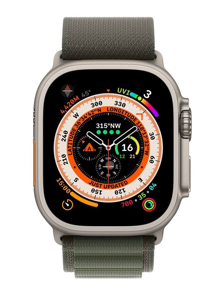YOMNA - YOMNA Nylon Compatible with Apple Watch Bands 49mm, Soft and Breathable Nylon G-hook Loop Buckle Watch Strap, Suitable for Apple watch Ultra Series 8 (Green) Adjustable Size - Image 1
