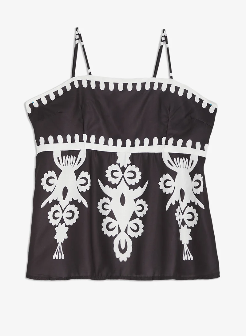 Ella Plus Printed Top & Pant Set