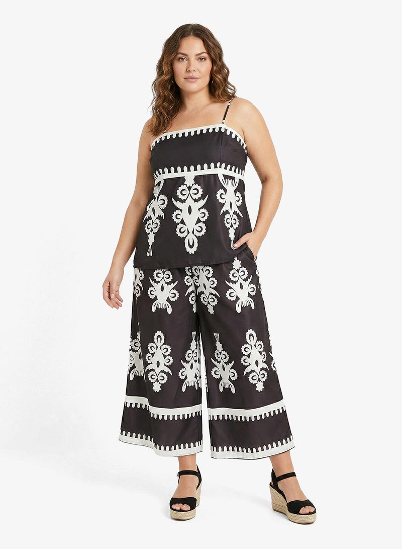 Ella Plus Printed Top & Pant Set - Image 1