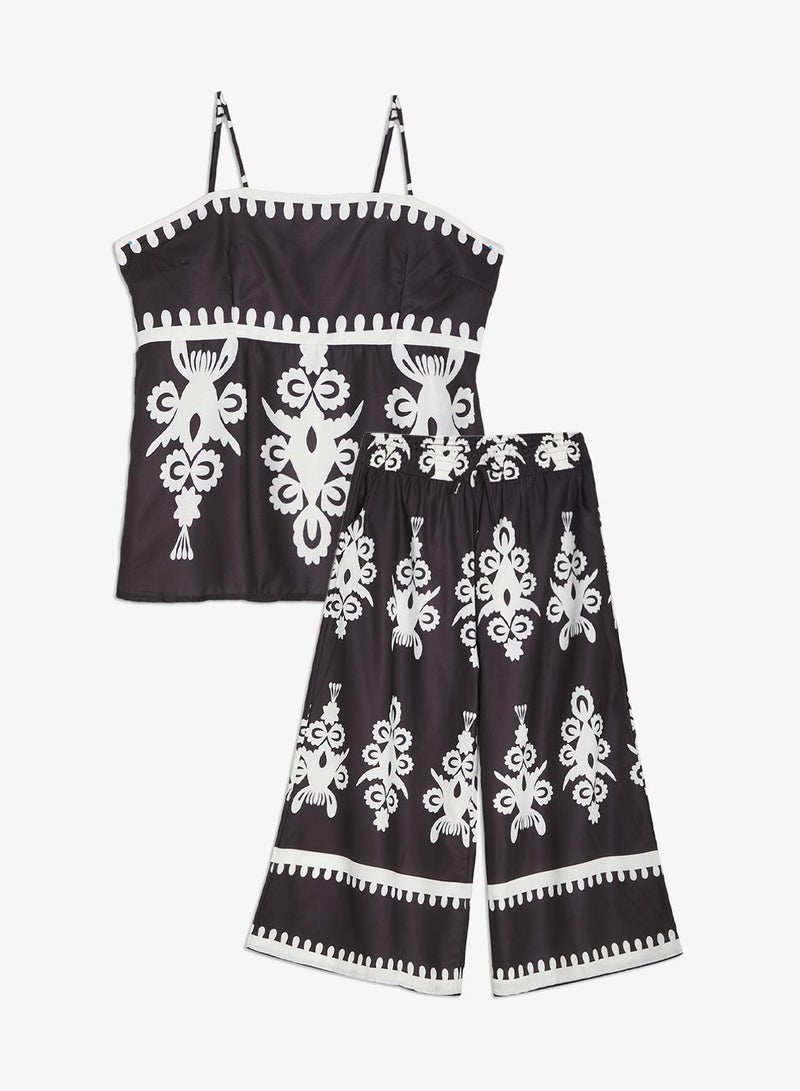 Ella Plus Printed Top & Pant Set - Image 3