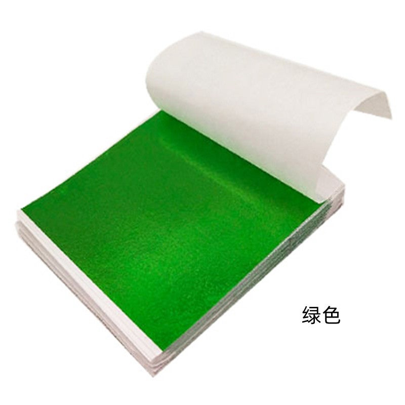 Taiwan Gold Foil Paper Buddha Statue Gold Foil Paper Glue Color Foil Furniture Lighting Crafts 100 Sheets Of Electrochemical Aluminum - Image 1