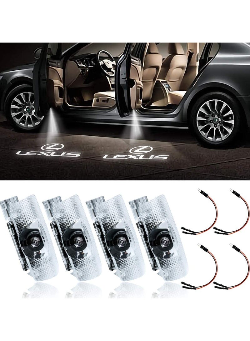 KASTWAVE KASTWAVE Car Door Logo Light Courtesy Projector Welcome Lights 3D Ghost Shadow Light Lamps Accessories The Replacement for RX/ES/GX/LS/LX/is/GS/RC/UX Series (4 Pack)  - Image 1