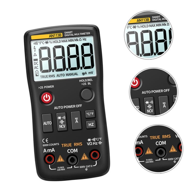 Auto Ranging Digital Multimeter Backlit LCD AC DC Voltage Tester Portable Repair Tool - Image 5