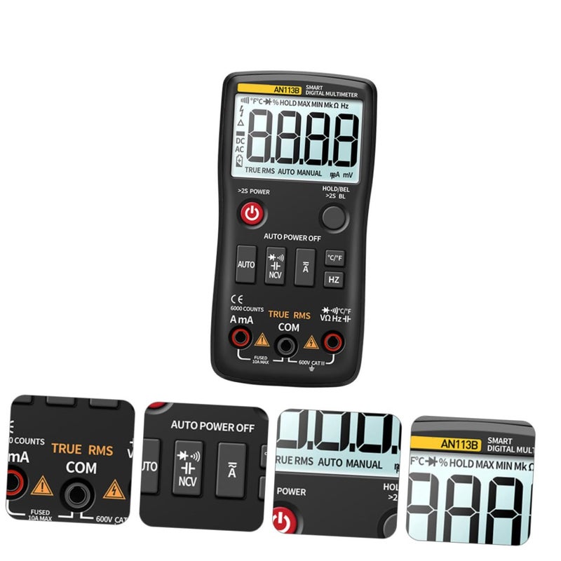 Auto Ranging Digital Multimeter Backlit LCD AC DC Voltage Tester Portable Repair Tool - Image 2
