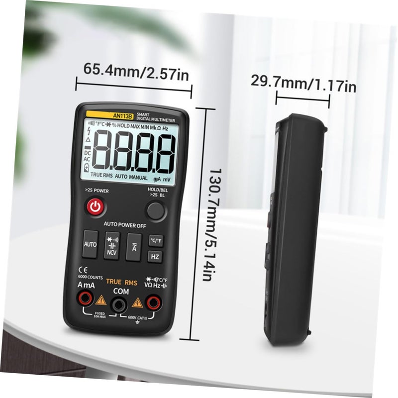Auto Ranging Digital Multimeter Backlit LCD AC DC Voltage Tester Portable Repair Tool - Image 3