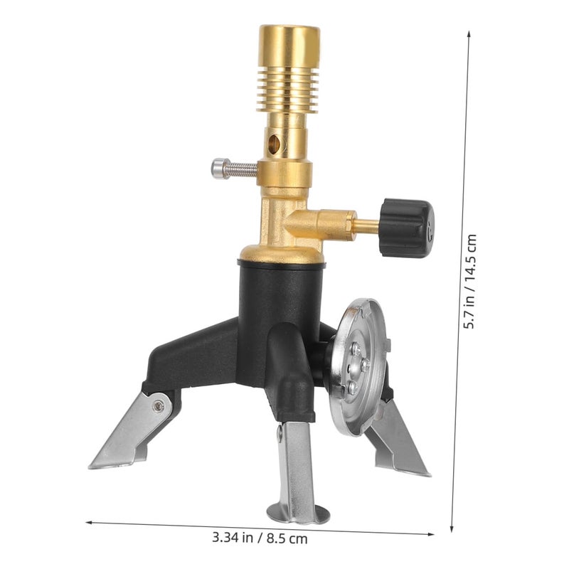 Healifty Brass Bunsen Burner Multifunctional Portable Laboratory Torch for Experiments Lightweight Design for Outdoor Use Reliable Performance Strong Construction for Professionals and - Image 2