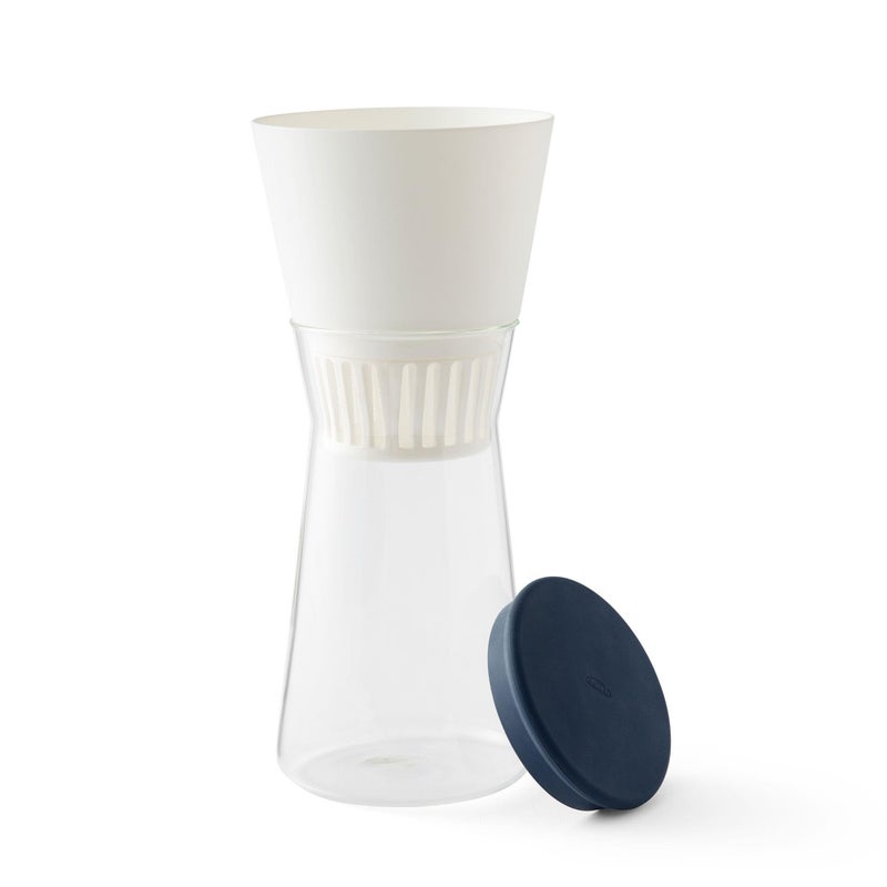 Chef'n صانع حليب المكسرات من شيفن مع إبريق زجاجي - اصنع حليب اللوز والشوفان والبندق والصويا وجوز الهند في المنزل - يشمل فلتر شبكي، غطاء مانع للتسرب، كتاب وصفات - سهل الاستخدام، آمن في غسالة الصحون - Image 1