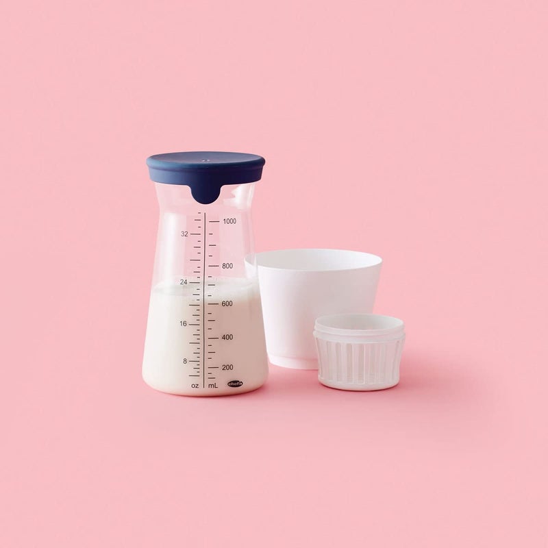 Chef'n صانع حليب المكسرات من شيفن مع إبريق زجاجي - اصنع حليب اللوز والشوفان والبندق والصويا وجوز الهند في المنزل - يشمل فلتر شبكي، غطاء مانع للتسرب، كتاب وصفات - سهل الاستخدام، آمن في غسالة الصحون - Image 4