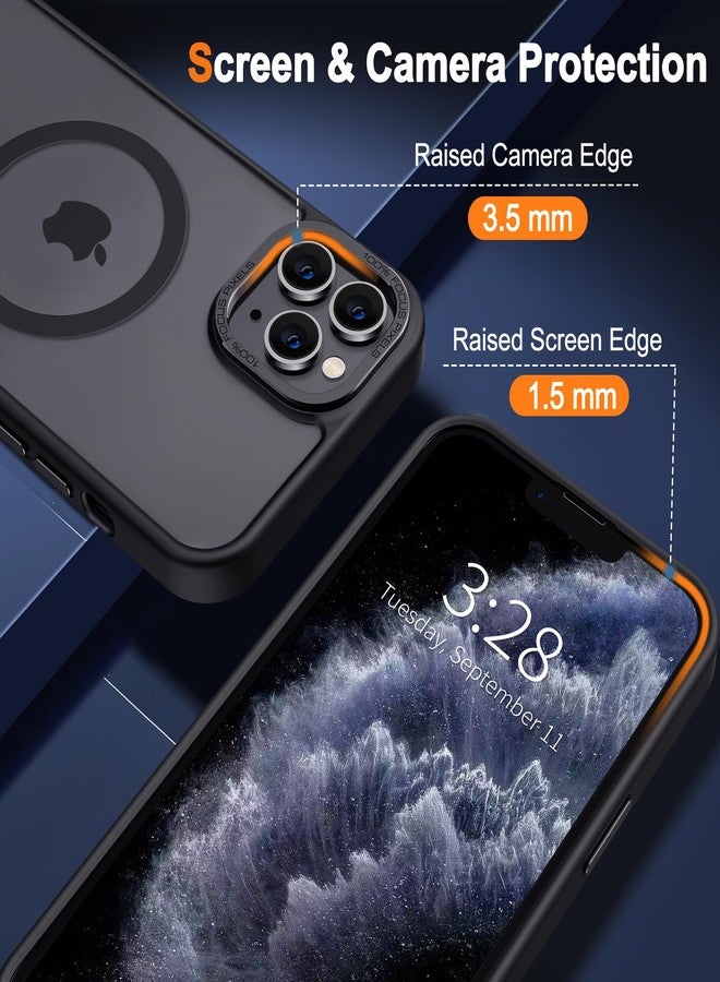 Hython Case for iPhone 11 Pro Max Case Magnetic Translucent Matte Phone Cases 6.5" [Compatible with MagSafe] Thin Slim Fit Shockproof Bumper Hard Protective Cover for Women Men Girls, Frosted Black - Image 5