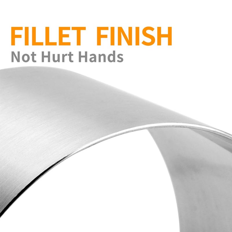Guowall 6 Pack Seamless Cake Ring Molds Stainless Steel Mousse Rings 3 Inch Round Pastry Cutter for Baking (Includes 6 Rings 1 Pusher and 1 Lifter) - Image 2