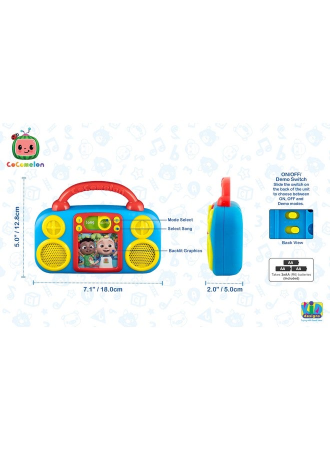 eKids Cocomelon Toy Music Player Includes Freeze Dance, Musical Toy for Toddlers with Built-in Nursery Rhymes for Fans of Cocomelon Toys and Gifts for Boys and Girls - Image 3