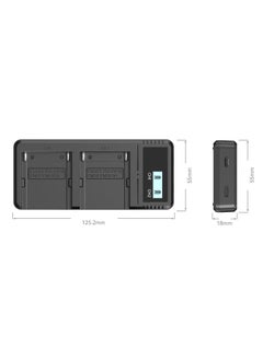 KASTWAVE Sony NP-F9 Fast Charger Dual USB Charger with LCD Display for Sony NP-F970 NP-F930 NP-F950 NP-F960 NP-F550 NP-F530 NP-F330 NP-F570 Battery - 4086  - Image 2