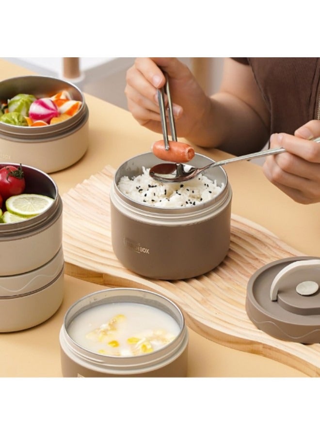 Microwaveable Thermal Lunch Box, Portable Insulated Lunch Containers With Bag, Kids, Set of 3 Tier Insulated Bento Boxes - Image 2