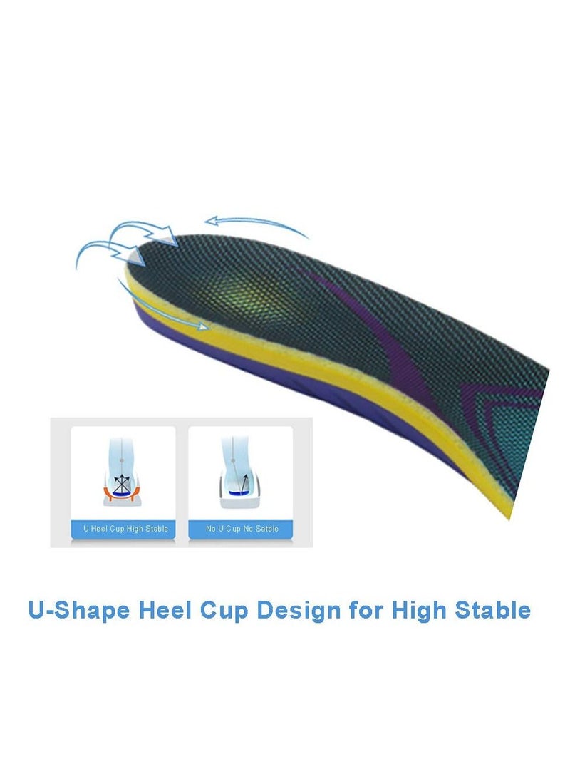 KASTWAVE Memory Foam Insoles, Comfortable Breathable, Shock Absorption Arch Support Insoles, High Elastic Athletic Running Hiking Insoles for Sneakers/Trainers/Boots (Men 38-42.5/ Women 37-42)  - Image 5