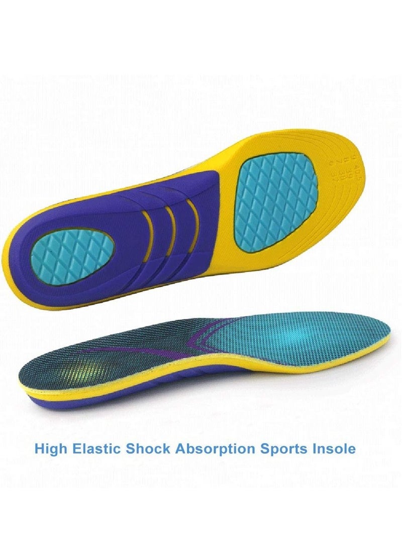 KASTWAVE Memory Foam Insoles, Comfortable Breathable, Shock Absorption Arch Support Insoles, High Elastic Athletic Running Hiking Insoles for Sneakers/Trainers/Boots (Men 38-42.5/ Women 37-42)  - Image 3