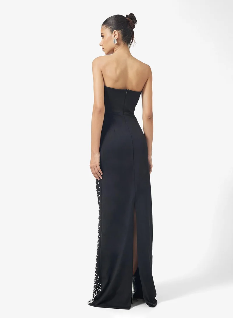 Ginger Boutique Sweetheart Neckline Bead Embellished Evening Gown