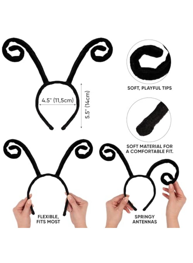 Funcredible سماعة رأس على شكل هوائي حشرة ونظارات حشرة - زي عيد الهالوين - زي موت مان - ملحقات زي الحشرات للبالغين والأطفال - Image 4