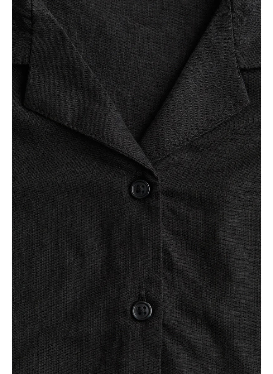 اتش اند ام Cropped Knot-Detail Shirt