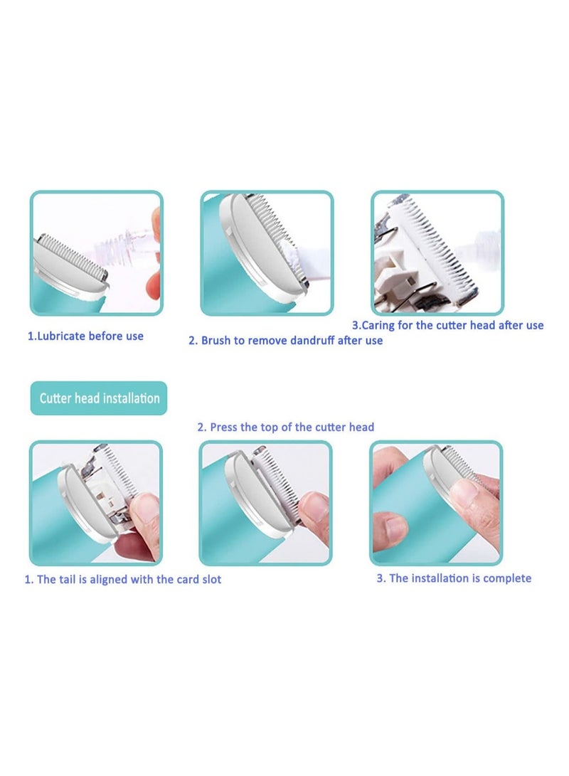 general Baby Hair Clipper, Ultra Silent Auto Suction Hair Clipper, Waterproof Rechargeable Cordless Haircutting Kit for Kids Baby - Image 5