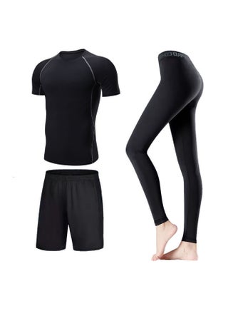 Swimsuit Women's Split Large Size Conservative Swimming Trunks For Chubby Girls Long-sleeved Trousers For Students Sunscreen Diving Suit-Color:Women-gray Line Elite Three-piece (short Sleeve)-Size:XL - pzsku/Z44C68B441B76DBEA41B0Z/45/_/1741257602/69720e6e-a9aa-4fd8-afca-510d86f04ce3