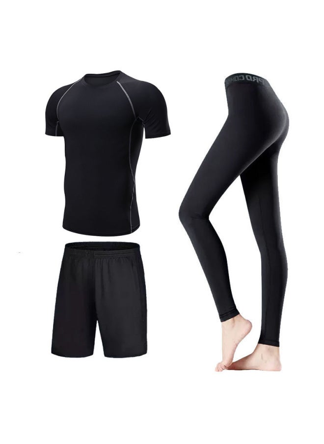 Generic - Swimsuit Women's Split Large Size Conservative Swimming Trunks For Chubby Girls Long-sleeved Trousers For Students Sunscreen Diving Suit-Color:Women-gray Line Elite Three-piece (short Sleeve)-Size:XL - Image 1