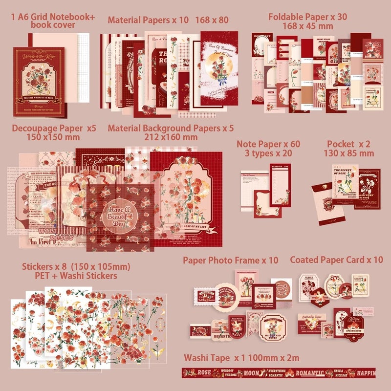 ZUMIE مجموعة أدوات المجلات ZUMIE 346 قطعة ملصقات ألبوم الصور لتزيين المجلات الفنية والتخطيط DIY - Image 2