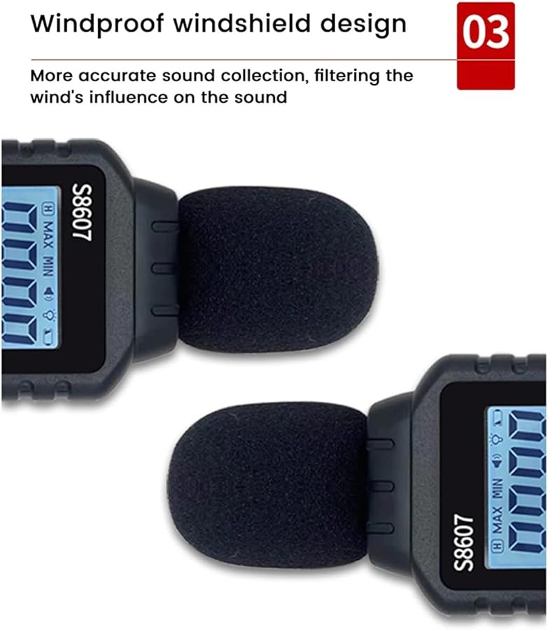 Digital Sound Level Meter Noise Measurement Device 30 130 dB Decibel Detector Set - Image 4