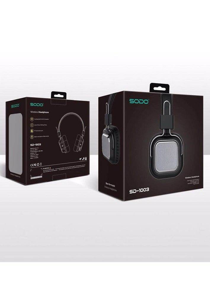 SODO Wireless/Wired Over Ear Headphone Black - Image 2