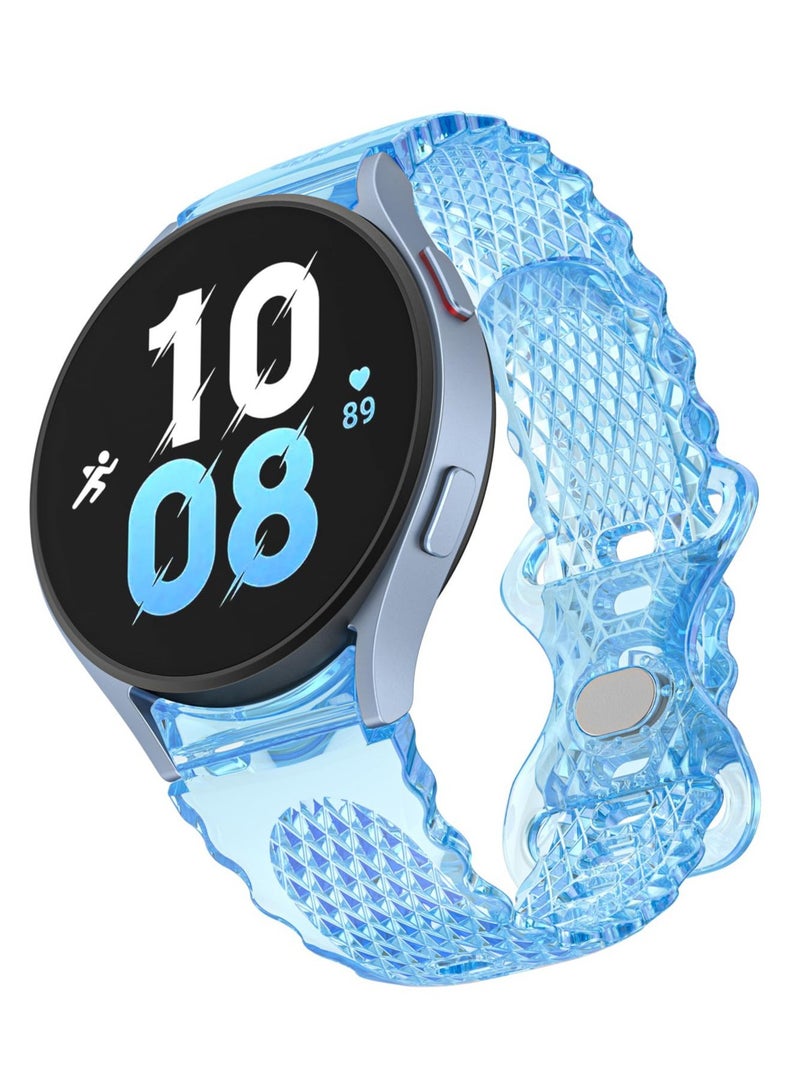 KASTWAVE No Gap Transparent Hard TPU Strap Replacement, Compatible for Samsung Watch Bands, Galaxy Active 2 Band, Band Compatible with Samsung Galaxy Watch Bands 40mm 44mm, 4 Pcs - Image 5